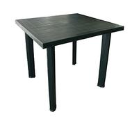 INDA-Exclusiv Table de bistrot en plastique 80 x 75 x 72 cm - Table de jardin - Table de camping - Table à manger - Couleur : vert