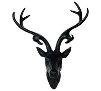 INDA-Exclusiv Top Décoration murale en forme de bois de cerf Tête de cerf 10 tailles fines, couleurs : noir, bois : 61 cm