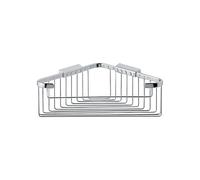 INDA Hotellerie Panier de Rangement Angle, Laiton, Blanc, 22 x 22 x 9 cm