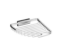 INDA Panier de Douche d'angle et Amovible (20 x 19 x 4 cm) | Série transversale, en Laiton, Facile à Installer, avec vis et Chevilles, Design élégant - chromé