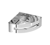 INDA Panier de Douche d'angle et Amovible (20 x 20 x 6 cm) | Série transversale, en Acier Inoxydable AISI 304, Facile à Installer, avec vis et Chevilles, Design élégant - Brillant