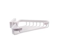 INDA - Porte-objets de douche L.16 H.5 cm d'angle blanc brillant