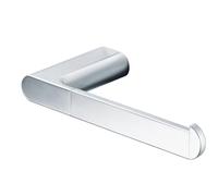 INDA | Porte-Rouleau pour Papier Toilette Gauche (17 x 8 x 3 cm) | Série Mito, en Laiton, Facile à Installer, avec vis et Chevilles, Anti-Corrosion, Design Essentiel - chromé