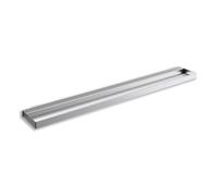 INDA Ruban multifonction sous-péché (160,4 x 14,3 x 3 cm) | série très faible, en acier, facile à installer, style moderne, fabriqué en Italie, couleur argent - brossé