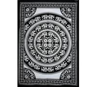 INDACORIFY Éléphant Mandala coton affiche, Tenture murale hippie indienne, affiche psychédélique, Boho Gypsy Boho Wall Art Decor 30 x 40 In