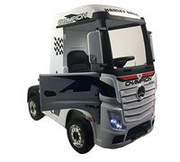 Indalchess Camion ÉLECTRIQUE pour Enfants, 4 Moteurs 12V, Blanc, contrôle Parental RC