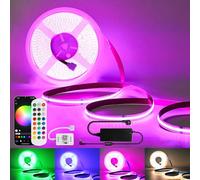 INDARUN Ruban Led Cob RGBW 10m, Bande Led RGBW WiFi 24V 8A avec APP et Télécommande, Bandeau Led 672LEDs/Mètre pour Décoration de Maison, Compatible avec Alexa/Google Home