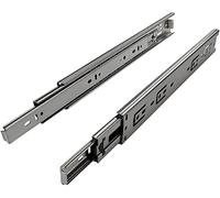 INDAUX Slides à billes avec système d'ouverture Push Open, L550, extraction totale, charge max. 50 kg, Métal, Montage latéral, Side Mount