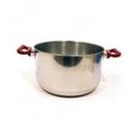 Inde - Cocotte Haute 2 poignées Rouge/Couvercle 20 cm Acier INOX