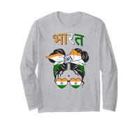 Inde, Drapeau Indien, Fille Indienne, Femmes et Filles Indiennes Manche Longue