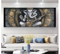 Inde Peinture Diamant, éléphant sacré Diamond Painting Adulte XXL 30x90cm 5D Diamant Painting Adulte Débutant, Diamond-painting Point de Croix Kit pour Decoration Maison Murale, Cadeau Femme, Model441