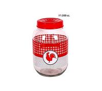 Inde Pot en Verre décoré Cock, 1500 CC, Multicolore, Taille Unique