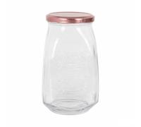 Inde Tasty Lot de 12 bocaux en verre transparent avec couvercle 1,05 l