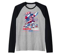 INDEPEN-Dance Day 4th of July Master Builder Blocks Bricks Manche Raglan