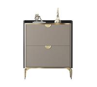 Indépendant Armoire étroite de grande capacité, moderne et légère, de luxe, grise, for l'entrée, meuble à chaussures ultra-mince à 3 compartiments rabattables for un usage domestique Organisateur