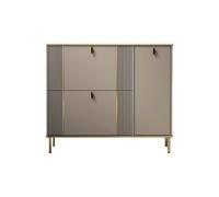 Indépendant Grande armoire à chaussures pouvant accueillir jusqu'à 20 paires de chaussures, organiseur à chaussures avec 1 porte et 2 tiroirs rabattables, for couloirs et halls d'entrée Organisateur
