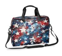 Independence Day Doodle Stars Mallette pour ordinateur portable pour homme et femme Sac d'ordinateur professionnel de 15,7" avec bandoulière amovible
