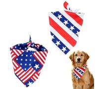 Independence Day - Écharpe pour chien - Bandana du 4 juillet pour grand animal de compagnie chiot 250e anniversaire - Écharpe drapeau américain pour chien - Écharpe pour la fête nationale des animaux