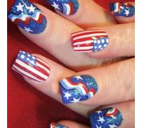 Independence Day Faux ongles à presser French Tips 4th of July Patriotic