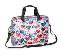 Independence Day Little Hearts Sacoche pour ordinateur portable de 15,7" avec bandoulière amovible pour ordinateur portable