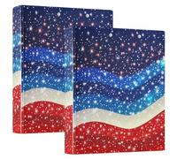 Independence Day Lot de 1/2 classeurs à 3 anneaux avec poches Motif oiseau 3,5 cm