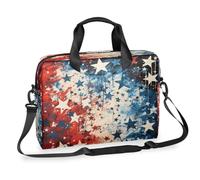 Independence Day - Sacoche pour ordinateur portable de 15,7" avec bandoulière amovible - Motif étoiles peintes