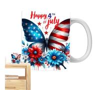 Independence Day, tasse à thé 4 juillet, tasse en céramique pour le jour de l'indépendance pour profiter du café, du lait, des boissons, du thé, pour la cuisine à la maison