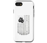 Independence Day USA Flag Boxing Patriotic Boxer Coque pour iPhone SE (2020) / 7/8