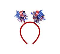 Independence Days Bandeau avec double cœur et rayures 4 juillet Accessoire de cheveux Convient pour adultes Accessoire de costume patriotique