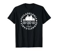 Independence Hall Philadelphia Pennsylvania Philly Bretzel T-Shirt Graphique avec Valeur, Homme, Noir, S