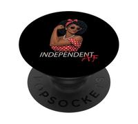 Independent AF Black Pin Up Girl Afrocentrique Mélanine PopSockets PopGrip Adhésif