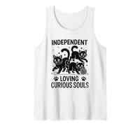 Independent Loving Curious Souls Cat Lover Feline Meow Pet Meow Débardeur