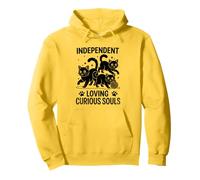 Independent Loving Curious Souls Cat Lover Feline Meow Pet Meow Sweat à Capuche