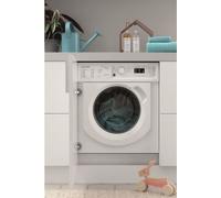 Indesit BI WDIL 861485 EU Lave-linge séchant Intégré Chargement frontal Blanc D