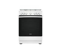 Indesit - Cuisinière à gaz IS67G4PHW/E/1 - Cuisinière à gaz avec four électrique 60x60x90cm Blanc avec 4 feux. Four avec plaque de cuisson classe A
