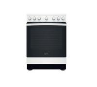 Cuisinière vitrocéramique a 69l 4 feux blanc Indesit IS67V5PCWE Blanc G