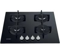INDESIT ING 61T/BK Cuisinière À Gaz 4 Brûleurs Remplace PR642I/BK Verre Noir