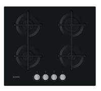 INDESIT ING61T/BK Plaque De Cuisson 60 Cm 4 Brûleurs À Gaz En Verre Noir