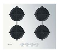 INDESIT ING61T/WH Cuisinière À Gaz 4 Brûleurs 60 CM Verre Blanc