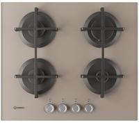 INDESIT ING61TTD1 Cuisinière À Gaz 60CM 4 Brûleurs Plaque En Verre Tortora
