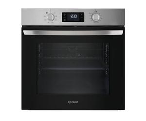 Indesit IO 255H X Four multifonction encastrable électrique ventilé 71 l Acier inoxydable Turn And Go Click And Go Grill Intégré Inclinable Nettoyage Vapeur 59,5 x 59,5 x 55,1 cm