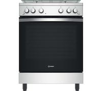 Indesit IS67G2PCX/FR Cuisinière à gaz - 4 Brûleurs - Four à Gaz Catalytique - Inox
