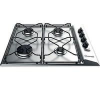 Indesit Paa642Ix/Iwe Piano De Cuisson Inox 60 Cm À Gaz 4 Brûleurs