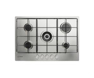 Indesit THP 752 W/IX/I 1 Acier inoxydable Intégré 75 cm Gaz 5 zone(s)