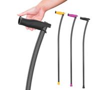 INDESmed | Canne de Marche de Luxe en Fibre de Carbone Ultra légère - Remboursée par la Sécu- Courbe Ergonomique & poignée Anti-tendinite | Canne Moderne - Homme & Femme (Noir, S (155cm-165cm))