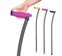 INDESmed | Canne de Marche de Luxe en Fibre de Carbone Ultra légère - Remboursée par la Sécu- Courbe Ergonomique & poignée Anti-tendinite | Canne Moderne - Homme & Femme (Violet, S (155cm-165cm))