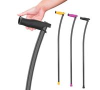 INDESmed | Canne de Marche de Luxe en Fibre de Carbone Ultra légère - Remboursée par la Sécu- Courbe Ergonomique & poignée Anti-tendinite | Canne Moderne - Homme & Femme (Noir, M (165cm-175cm))