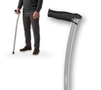 INDESmed | Canne de Marche légère - 100% Aluminium aérospatial - Ergonomique, poignée réglable - Design Moderne & élégant - Homme & Femme - Fabriquée en Espagne (Gris, L (175-185cm))