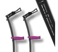 INDESmed |Paire de béquilles 100% fibre de carbone - Les plus légères au monde - Réglable | Cannes anglaises ergonomiques de luxe pour prévenir les tendinites (Violet, XL (<185cm))