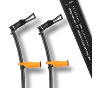 INDESmed |Paire de béquilles 100% fibre de carbone - Les plus légères au monde - Réglable | Cannes anglaises ergonomiques de luxe pour prévenir les tendinites (Orange, XL (<185cm))
